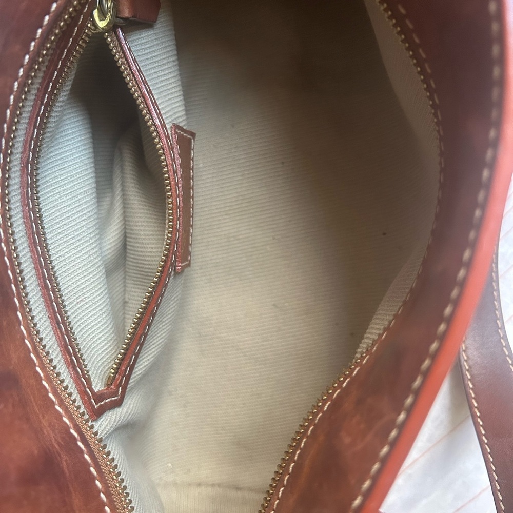 Rare Loro Piana Brown & Plaid Blue Leather Handbag- PRICE IS FIRM - Picture 10 of 15